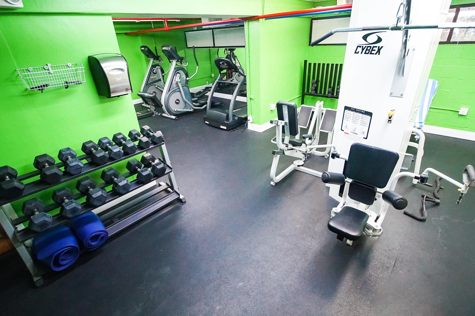 A fully equipped exercise room at VRI's Ft. Lauderdale Beach Resort in Florida.